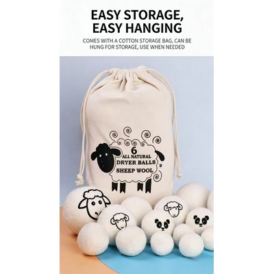 Handy Laundry Wool Dryer Balls, Pack of 6 pieces