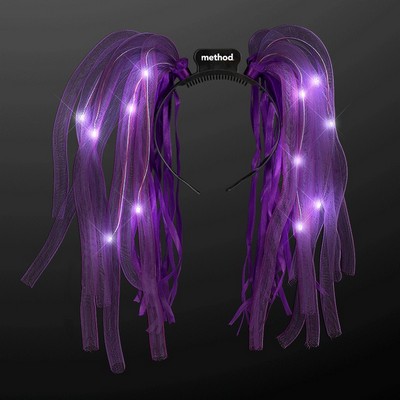 Purple LED Noodle Headbands - PRINTED